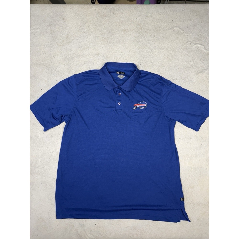 NFL Team Apparel Men's‎ Royal Blue Buffalo Bills Embroidered Polo Shirt Size XL